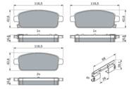 0 986 494 666 - Klocki hamulcowe BOSCH /tył/ OPEL ASTRA J 09-