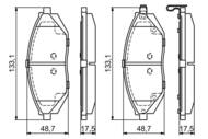 0 986 494 684 - Klocki hamulcowe BOSCH /przód/ CHEVROLET SPARK 10-