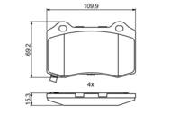 0 986 494 708 - Klocki hamulcowe BOSCH /tył/ CHRYSLER 300C 04-10