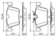 0 986 494 819 - Klocki hamulcowe BOSCH /tył/ LAND ROVER DISCOVERY SPORT 14-