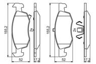 0 986 494 824 - Klocki hamulcowe BOSCH /przód/ OPEL CORSA E 14-