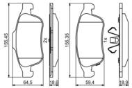 0 986 494 826 - Klocki hamulcowe BOSCH /przód/ FIAT 500X 14-