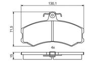 0 986 494 866 - Klocki hamulcowe BOSCH /przód/ IVECO MASSIF 08-11