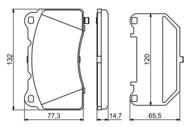 0 986 494 880 - Klocki hamulcowe BOSCH /przód/ TESLA MODEL S P85