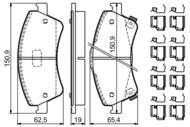 0 986 494 932 - Klocki hamulcowe BOSCH /przód/ TOYOTA AVENSIS 09-