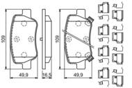 0 986 494 933 - Klocki hamulcowe BOSCH /tył/ TOYOTA AVENSIS 09-