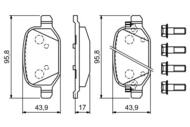 0 986 494 934 - Klocki hamulcowe BOSCH /tył/ FIAT 500L 12-