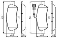 0 986 494 994 - Klocki hamulcowe BOSCH /tył/ FIAT DUCATO 14-