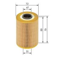 1 457 429 262 - Filtr oleju BOSCH BMW 116I, 118I, 120I (E87) 9/04-