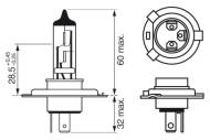 1 987 301 074 - Żarówka BOSCH H4 60/55W 12V PLUS 90 BOX2