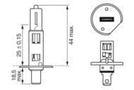 1 987 302 018 - Żarówka BOSCH H1 55W 12V LONGLIFE DAYTIME