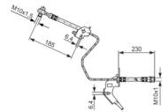 1 987 476 200 - Przewód hamulcowy giętki BOSCH /tył P/ OPEL OPEL MERIVA 03-