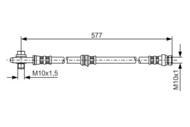 1 987 476 282 - Przewód hamulcowy giętki BOSCH VAG
