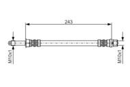 1 987 476 313 - Przewód hamulcowy giętki BOSCH 