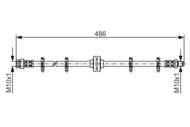 1 987 476 759 - Przewód hamulcowy giętki BOSCH /przód/ LANCIA DELTA 82-89
