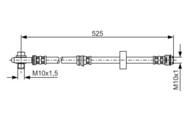 1 987 476 945 - Przewód hamulcowy giętki BOSCH /przód/ VAG A2 00-05