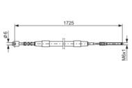 1 987 477 065 - Linka hamulca ręcznego BOSCH BMW 3 E30 82-93