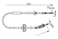 1 987 477 999 - Linka hamulca ręcznego BOSCH VOLVO S60 00-09