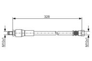 1 987 481 001 - Przewód hamulcowy giętki BOSCH /tył/ DB VITO 03-