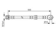 1 987 481 087 - Przewód hamulcowy giętki BOSCH MITSUBISHI PAJERO 07- T