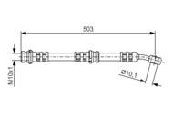 1 987 481 098 - Przewód hamulcowy giętki BOSCH 