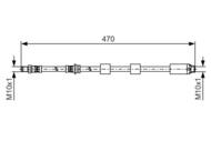 1 987 481 481 - Przewód hamulcowy giętki BOSCH /przód/ BMW 3 E90 05-11