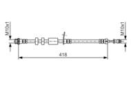 1 987 481 978 - Przewód hamulcowy giętki BOSCH FORD TRANSIT CONNECT 13-