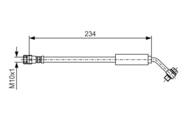 1 987 481 A15 - Przewód hamulcowy elastyczny BOSCH VAG OCTAVIA III 12-17