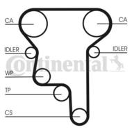 CT1023K3 CON - Pasek rozrządu CONTITECH /z napinaczem/ 