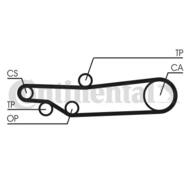 CT635 CON - Pasek rozrządu CONTITECH 41113X3/4"