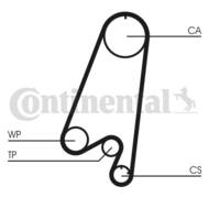 CT910WP1 CON - Pasek rozrządu CONTITECH /z pompą wody/ 