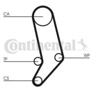 CT939 CON - Pasek rozrządu CONTITECH VAG CT939 122x26,5/ząb okrągły/