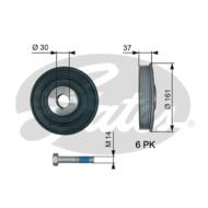 TVD1002A G - Koło pasowe GATES 