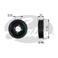 TVD1130 G - Koło pasowe GATES 