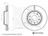 ADA104380 BLP - Tarcza hamulcowa BLUEPRINT 