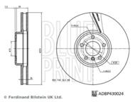 ADBP430024 BLP - Tarcza hamulcowa BLUEPRINT 