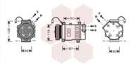 4000K036 VAN - Kompresor klimatyzacji VAN WEZEL 