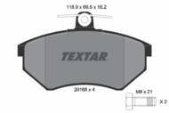 2016801 TEX - Klocki hamulcowe TEXTAR /przód/ VAG GOLF/PASSAT