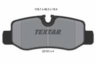 2210101 TEX - Klocki hamulcowe TEXTAR /tył/ DB VITO 14- 1.6-2.2D 14-