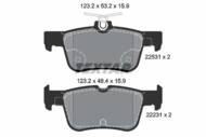 2253101 TEX - Klocki hamulcowe TEXTAR /tył/ FORD KUGA 1.5-2.0 TDCI 13-