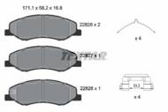 2282601 TEX - Klocki hamulcowe TEXTAR /przód/ HONDA ODYSSEY 18-