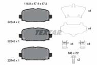 2284401 TEX - Klocki hamulcowe TEXTAR /tył/ JEEP COMPASS 16-