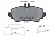 2307003 TEX - Klocki hamulcowe TEXTAR /przód/ DB W168 140/160