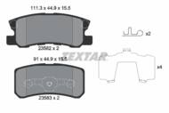 2358202 TEX - Klocki hamulcowe TEXTAR /tył/ MITSUBISHI PAJERO 99-/07-/OUTLANDER 06-/ASX 10-/JEEP/4008/G