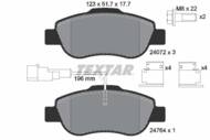 2407202 TEX - Klocki hamulcowe TEXTAR /przód/ FIAT 500 07- 1.3D/KA 09- 1.3TDCI