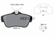 2457801 TEX - Klocki hamulcowe TEXTAR /tył/ PSA JUMPY 1.6-2.0 HDI 07-