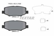 2460201 TEX - Klocki hamulcowe TEXTAR /tył/ JEEP WRANGLER/CHEROKEE 07-