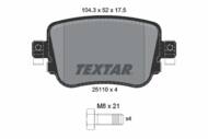 2511001 TEX - Klocki hamulcowe TEXTAR /tył/ VAG OCTAVIA 12-/A1/LEON 12-