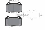 2574301 TEX - Klocki hamulcowe TEXTAR /tył/ TESLA MODEL S 12-