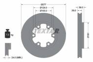 92059000 TEX - Tarcza hamulcowa TEXTAR /przód/ NISSAN TERRANO 96-/MAVERICK